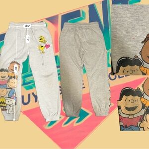 Peanuts Juniors Graphic Jogger Pants, Size M(7-9)